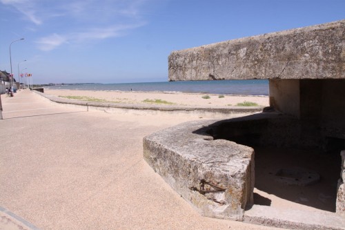Concrete German 50 mm anti-tank gun emplacement on Juno Beach.